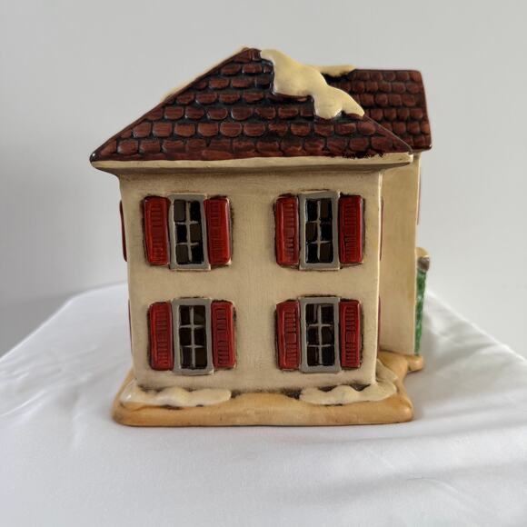 Vintage Lefton 1986 Geo Z Colonial Village McCauley House Lighted Ceramic - Picture 5 of 7